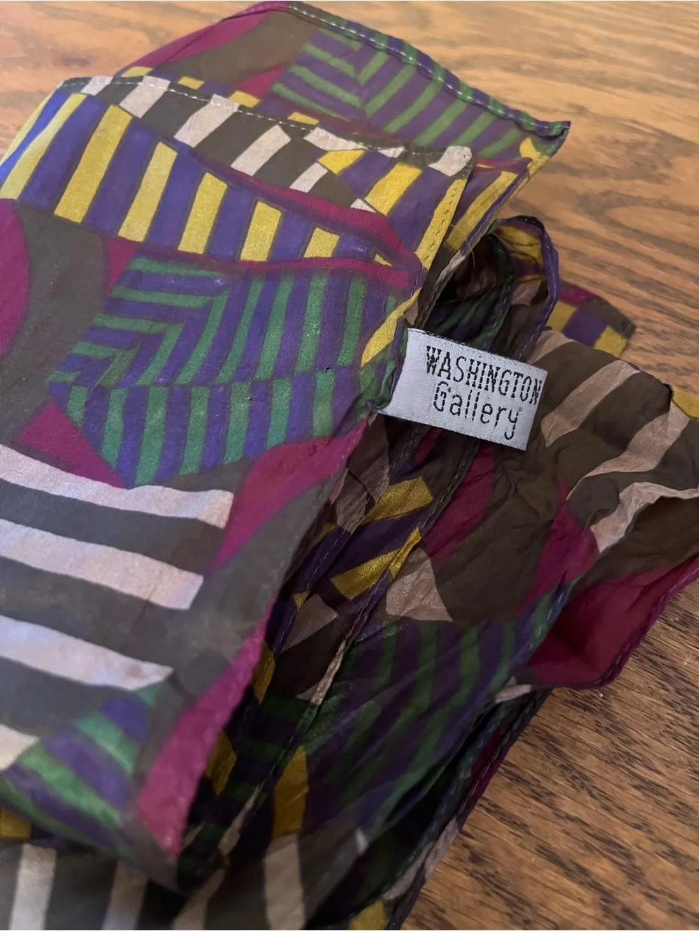 Vintage Find! 80’s-90’s Geometric Print Silk Scarf